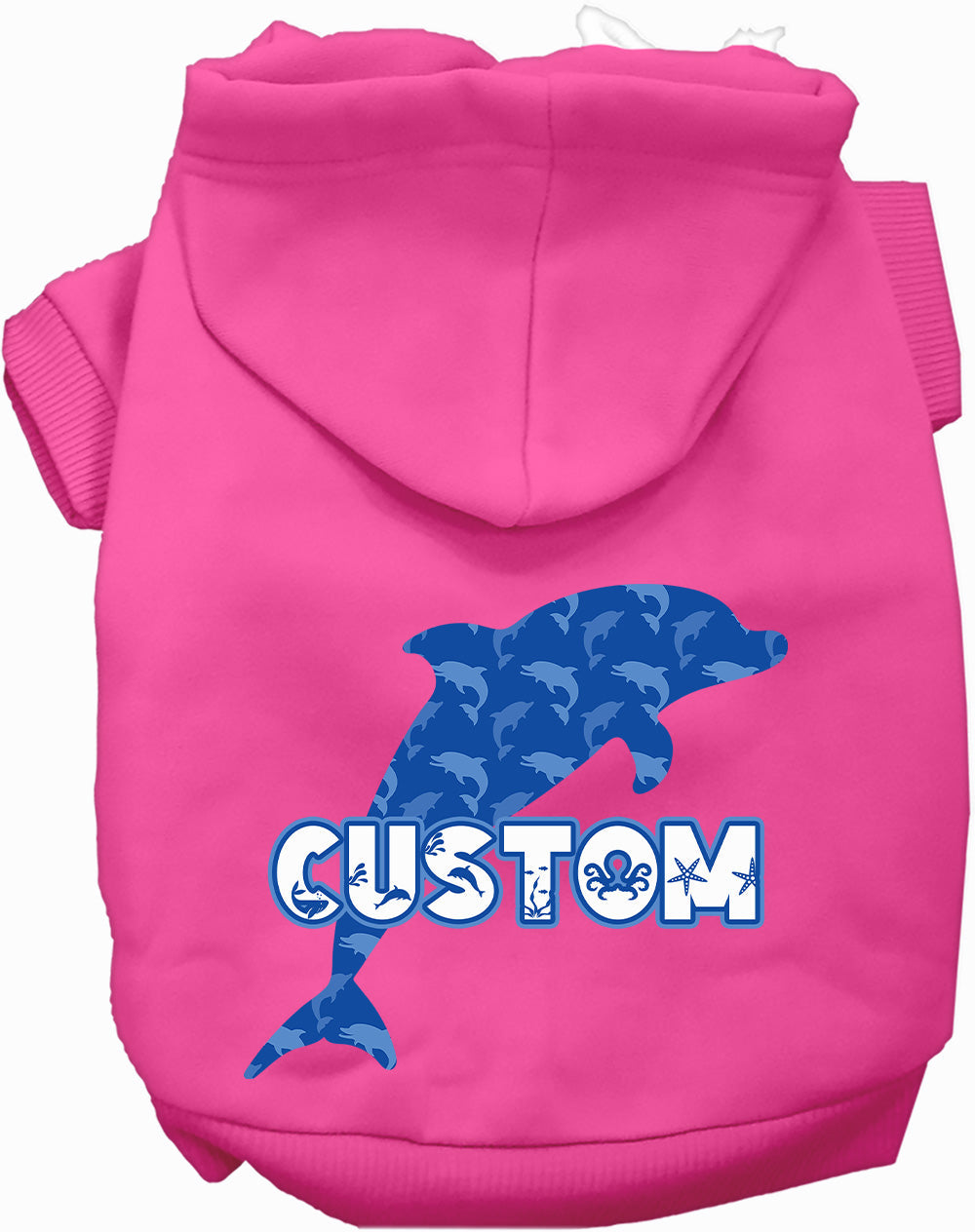 Custom Blue Dolphins Pet Hoodie