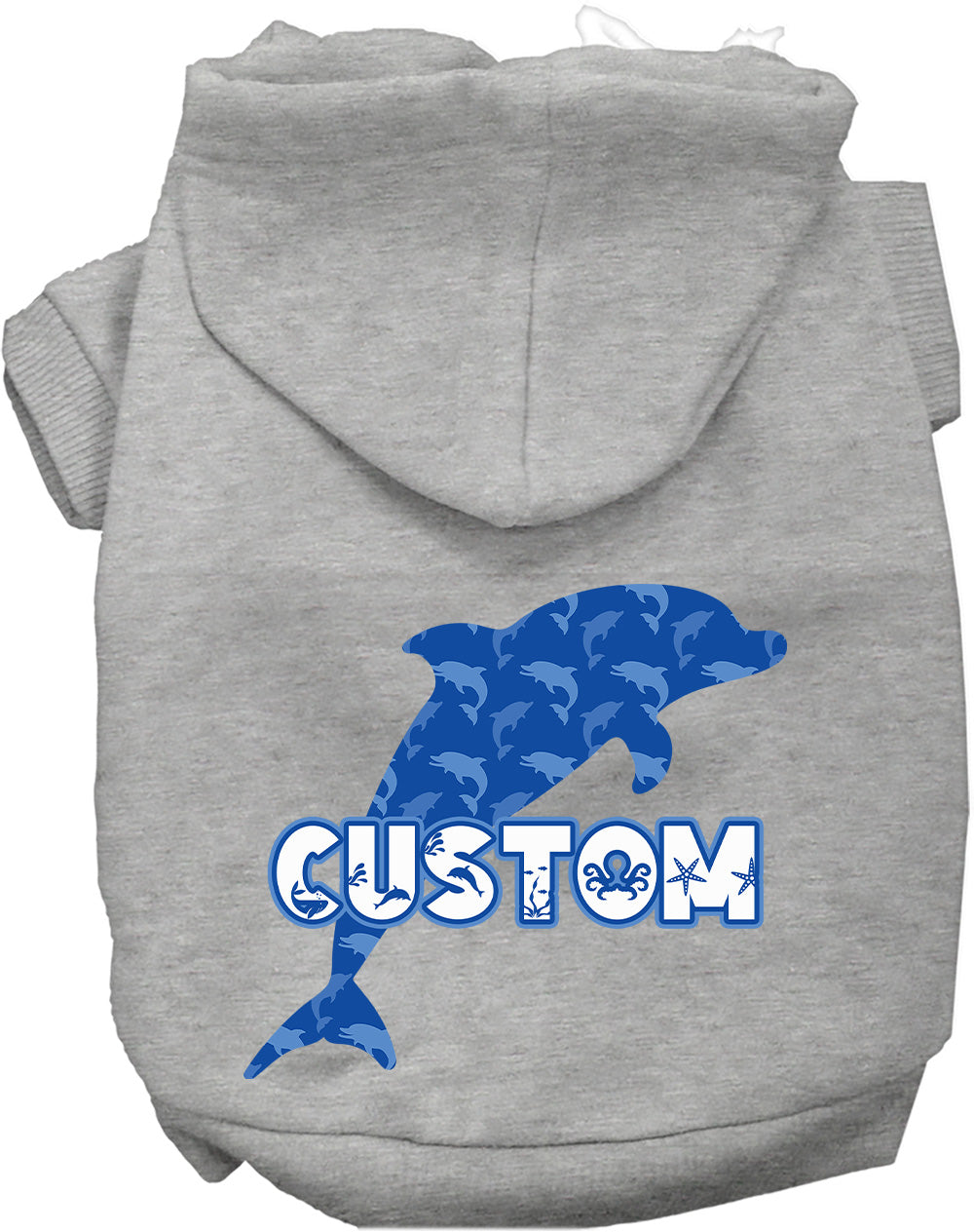Custom Blue Dolphins Pet Hoodie