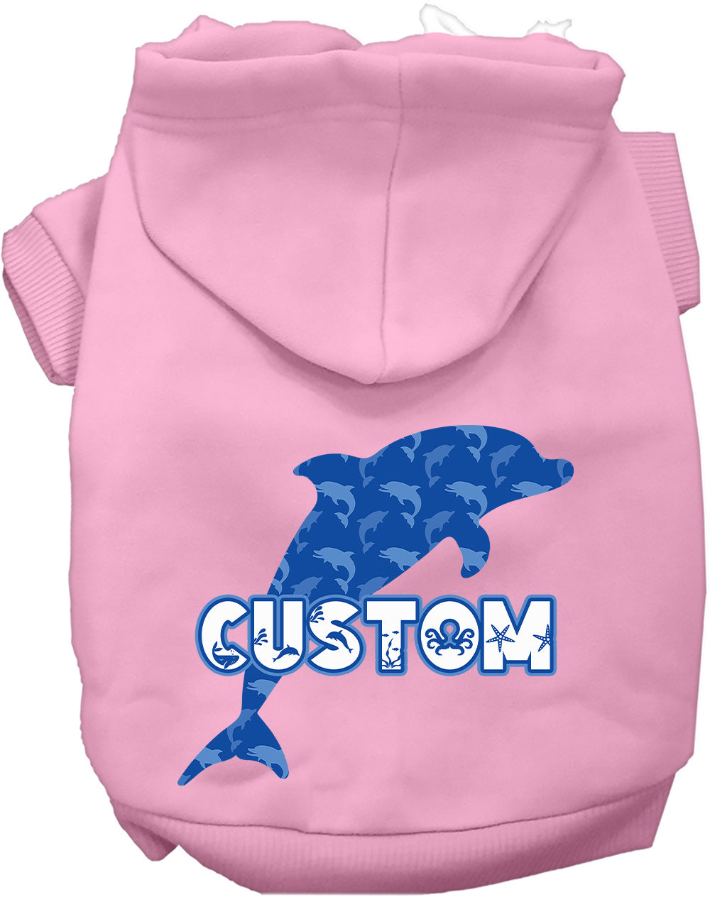 Custom Blue Dolphins Pet Hoodie