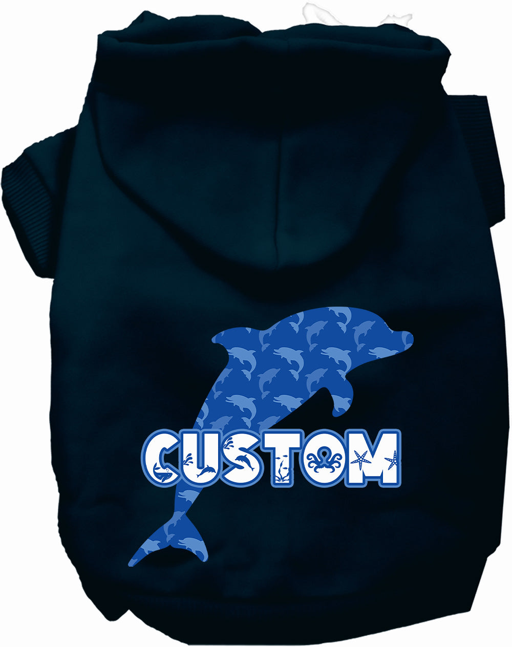 Custom Blue Dolphins Pet Hoodie