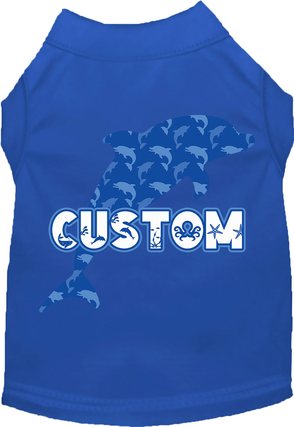 Custom Blue Dolphins Pet Shirt