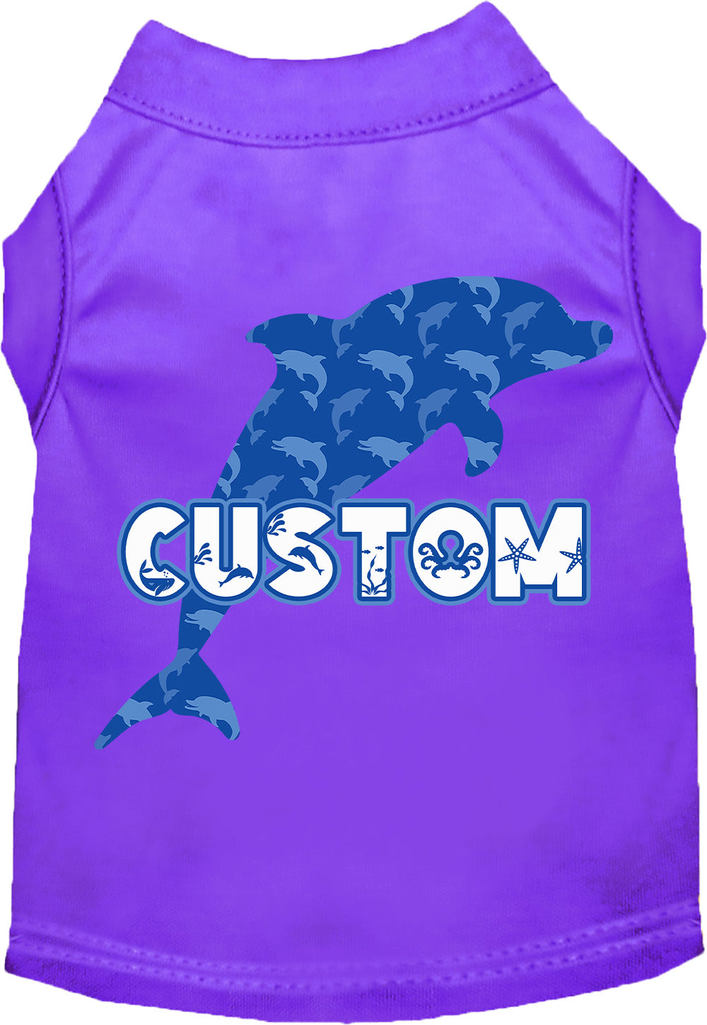 Custom Blue Dolphins Pet Shirt