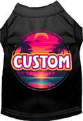 Custom Neon Beach Sunset Pet Shirt