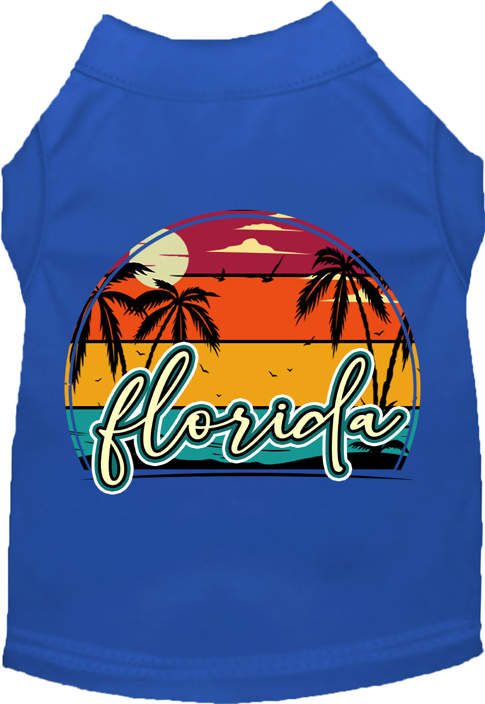 Custom Retro Beach Sunset Pet Shirt