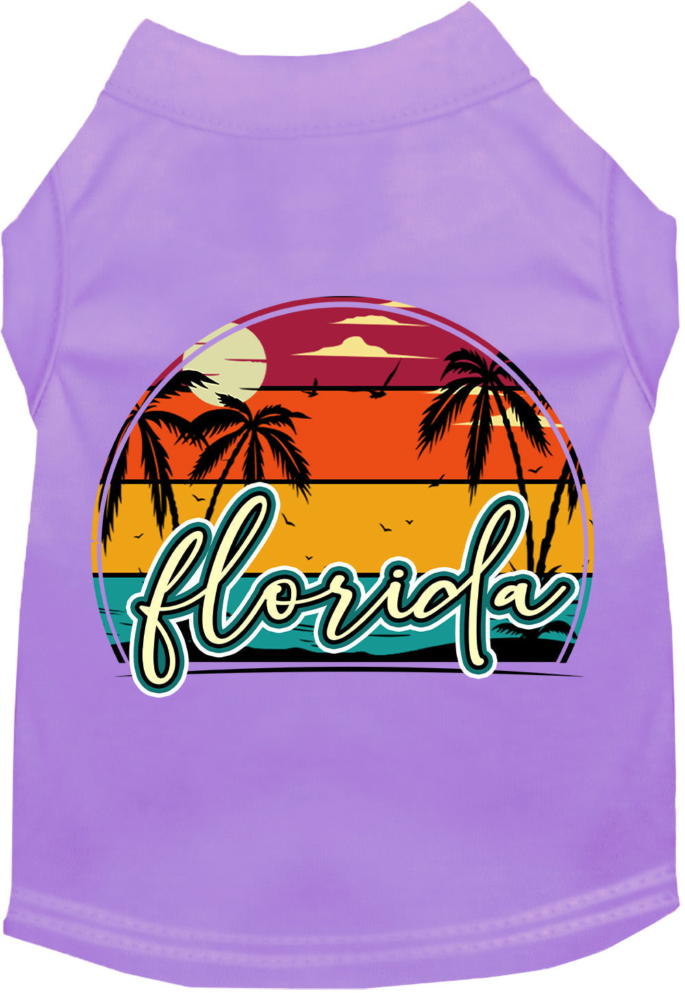 Custom Retro Beach Sunset Pet Shirt