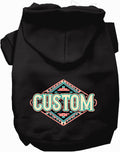 Custom Peach Aztec Pet Hoodie