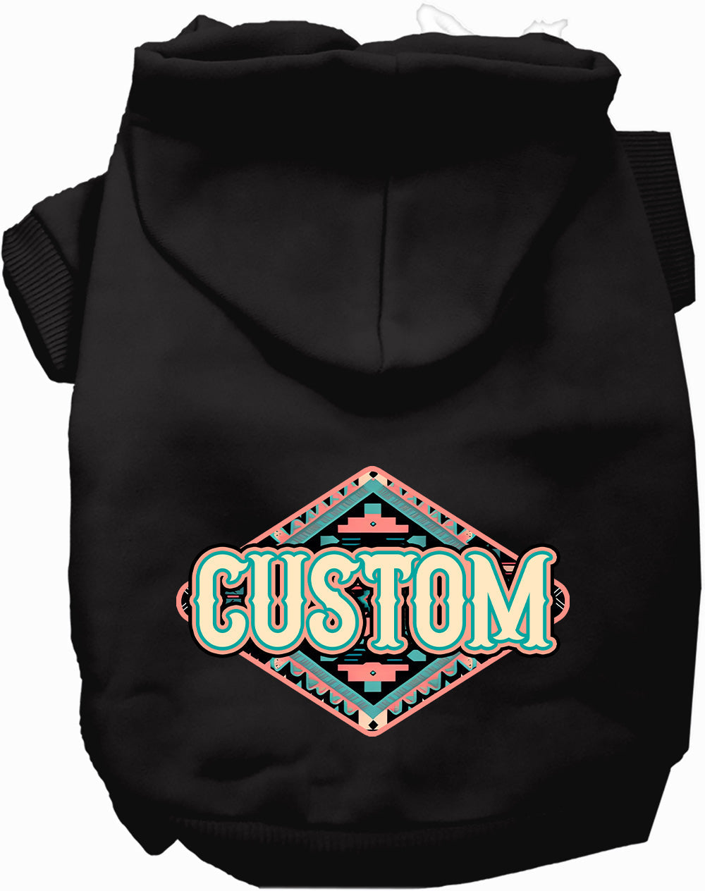 Custom Peach Aztec Pet Hoodie