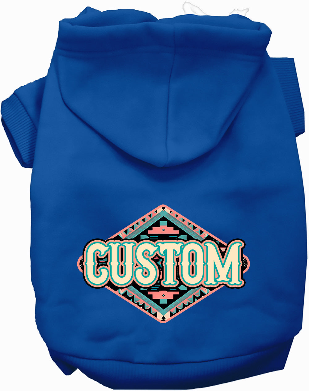Custom Peach Aztec Pet Hoodie
