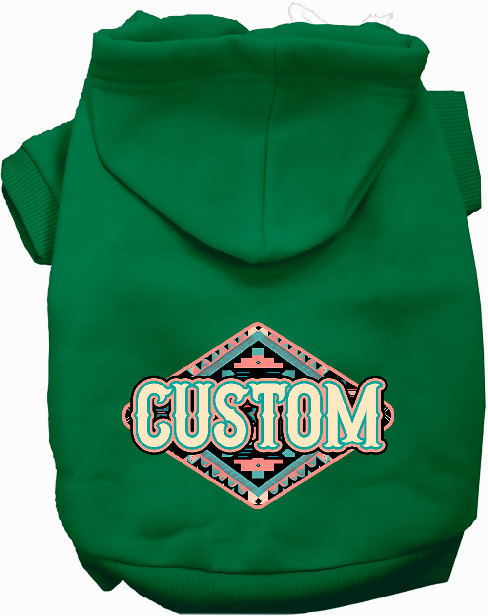 Custom Peach Aztec Pet Hoodie