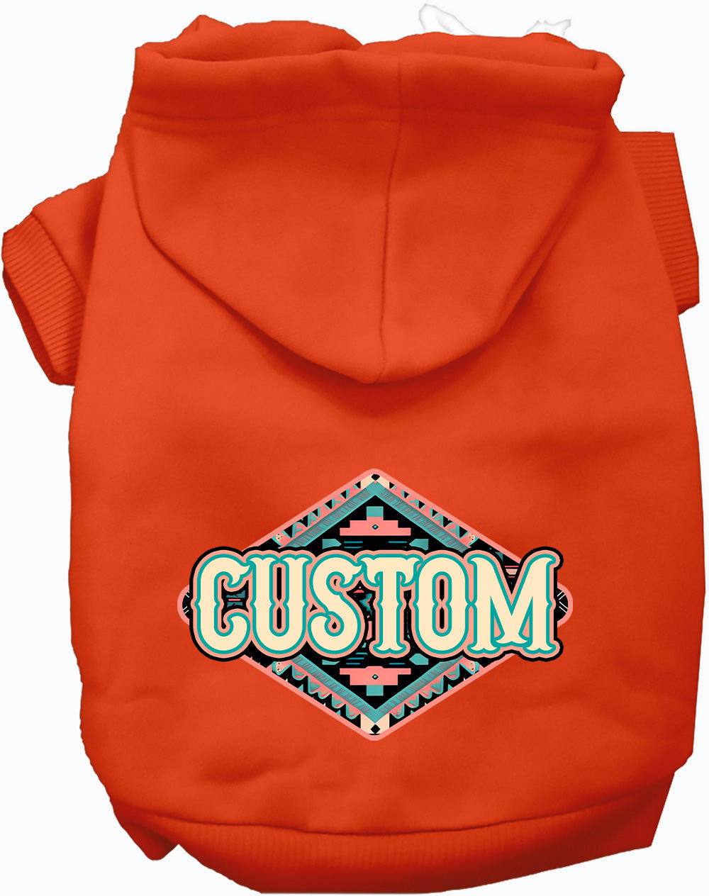 Custom Peach Aztec Pet Hoodie