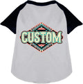 Custom Peach Aztec Pet Raglan Shirts