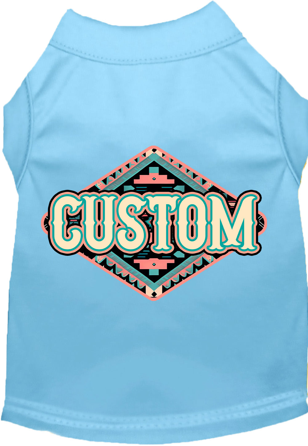 Custom Peach Aztec Pet Shirt