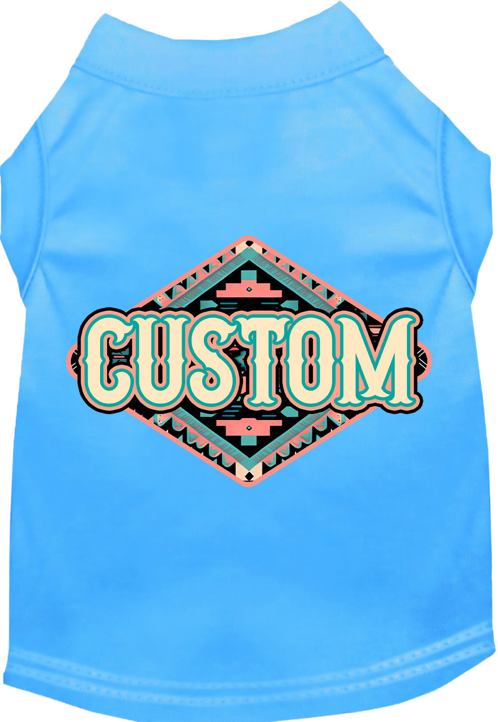 Custom Peach Aztec Pet Shirt