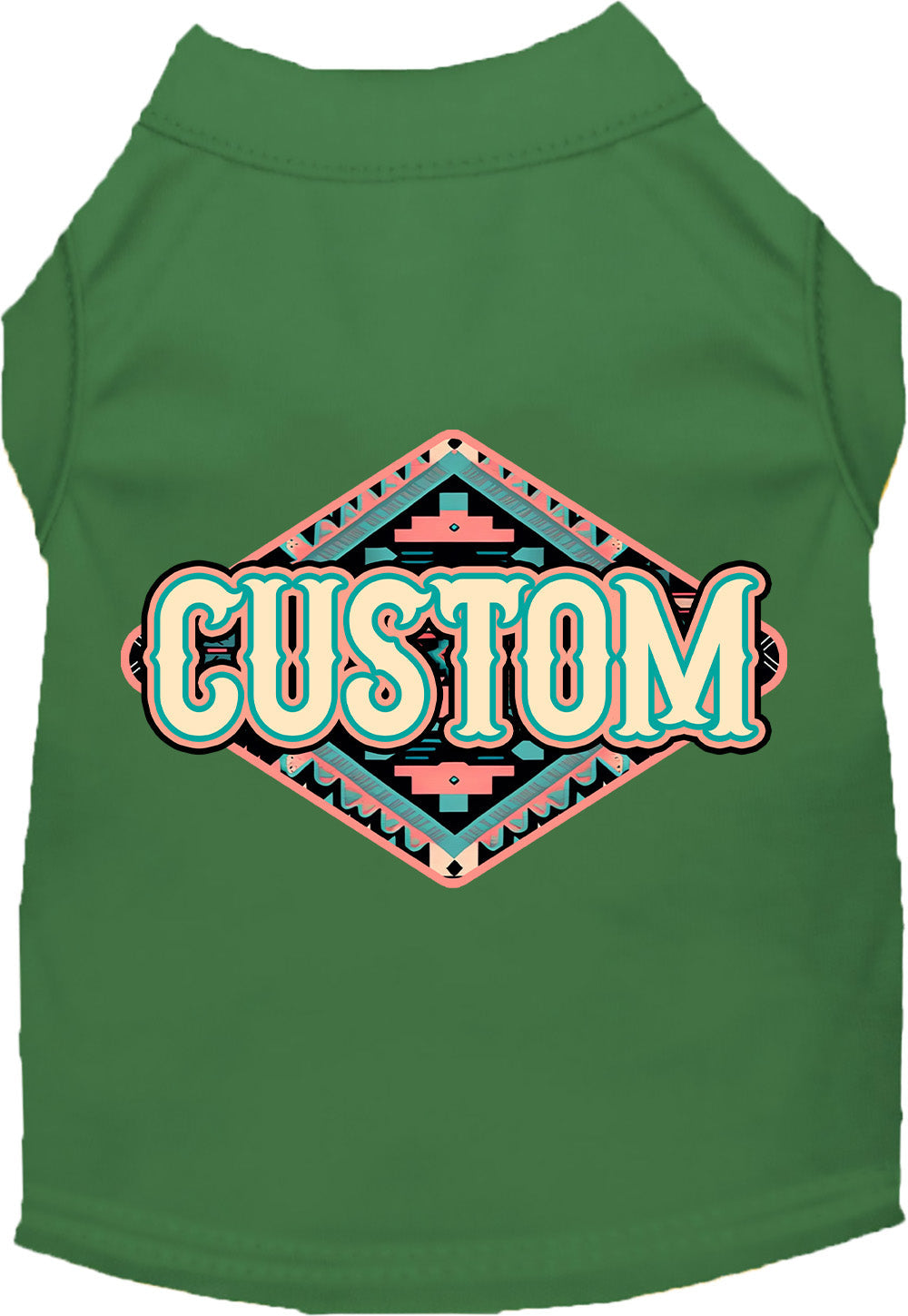 Custom Peach Aztec Pet Shirt