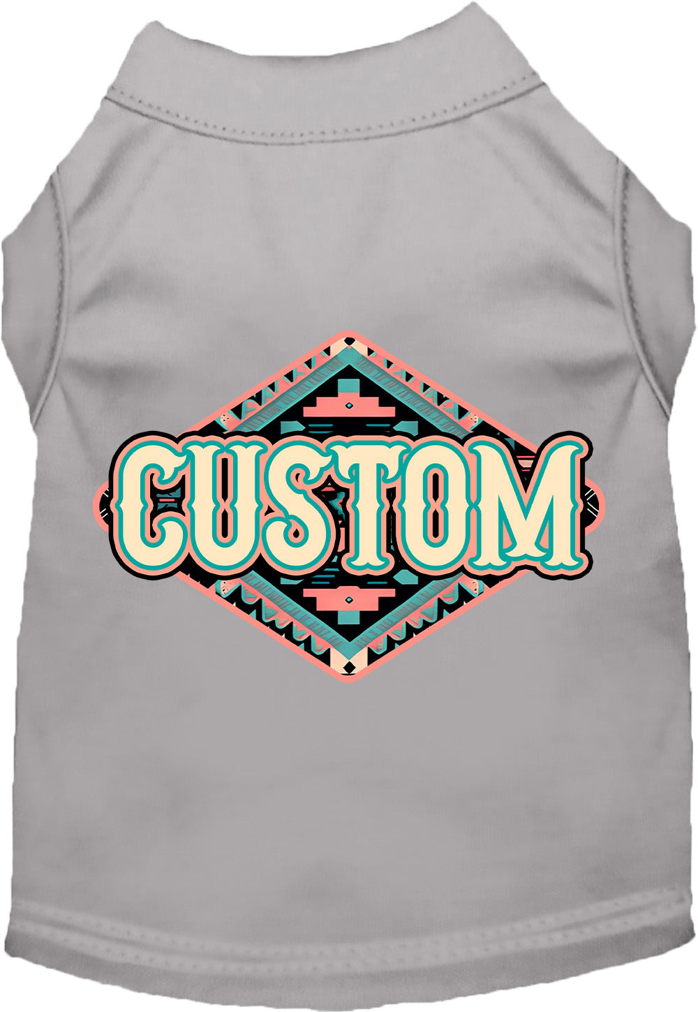 Custom Peach Aztec Pet Shirt