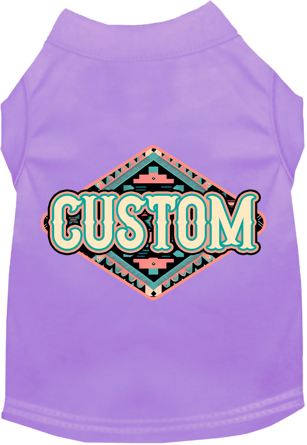 Custom Peach Aztec Pet Shirt