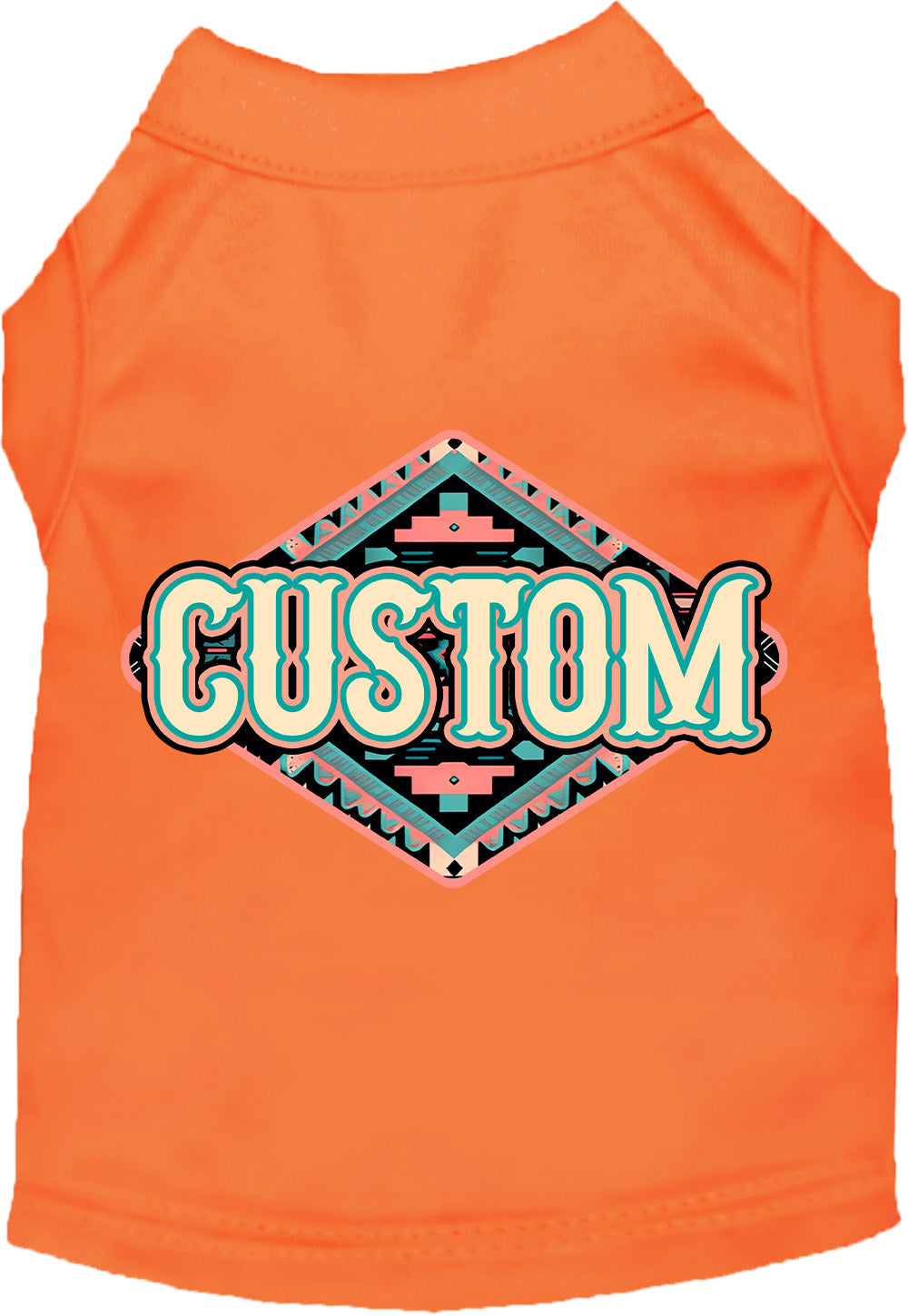 Custom Peach Aztec Pet Shirt