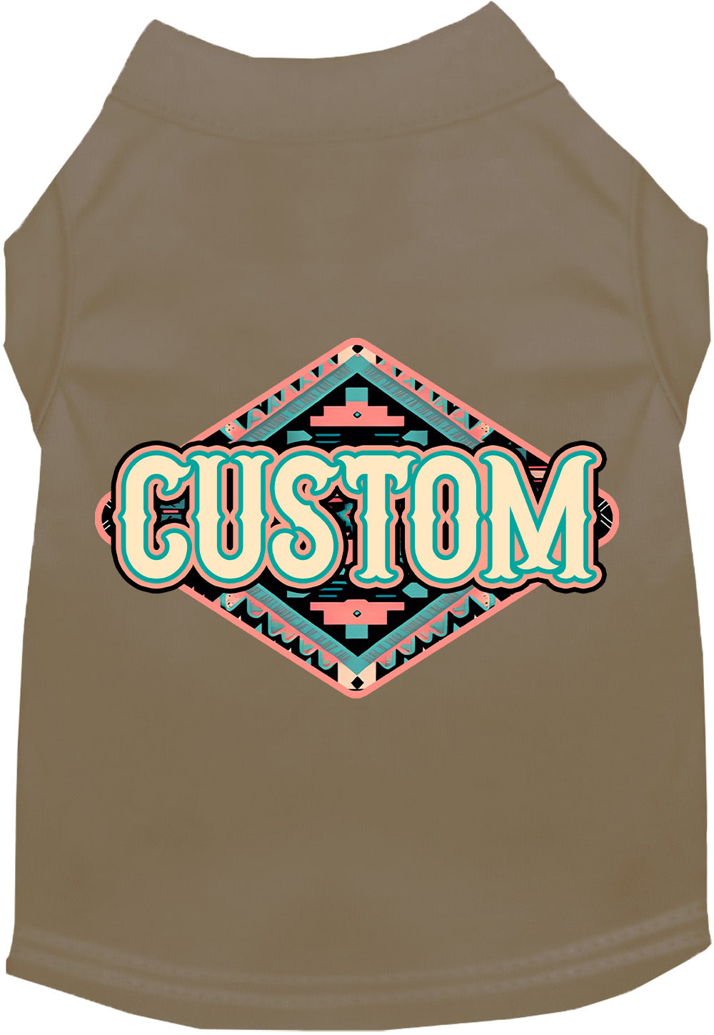 Custom Peach Aztec Pet Shirt