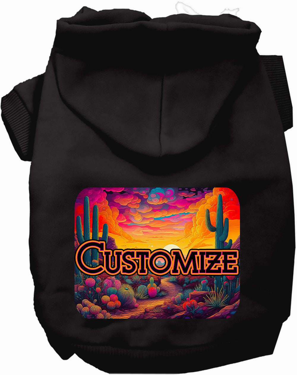 Custom Neon Desert Pet Hoodie