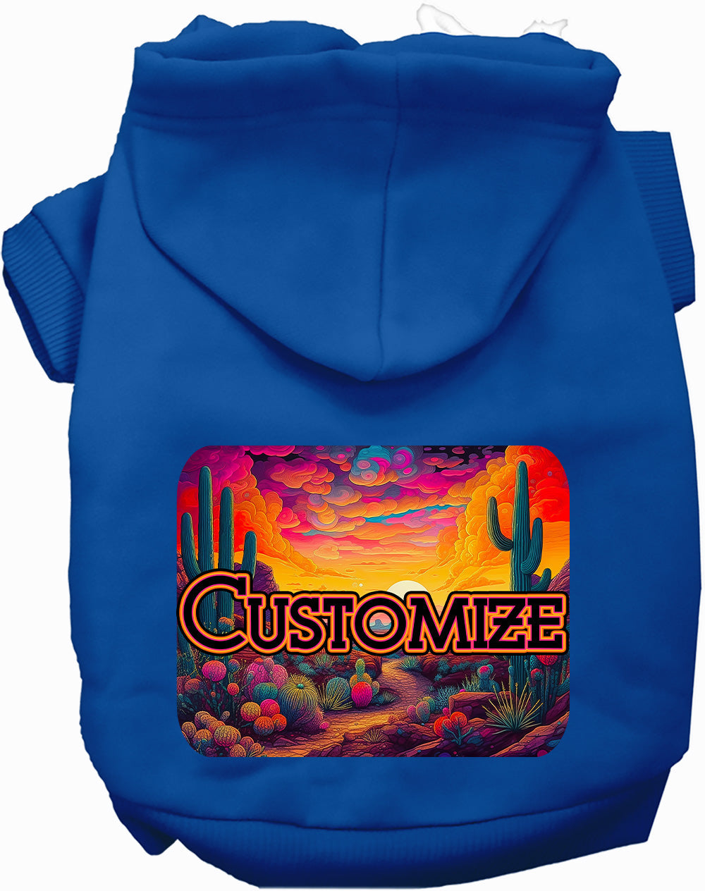Custom Neon Desert Pet Hoodie