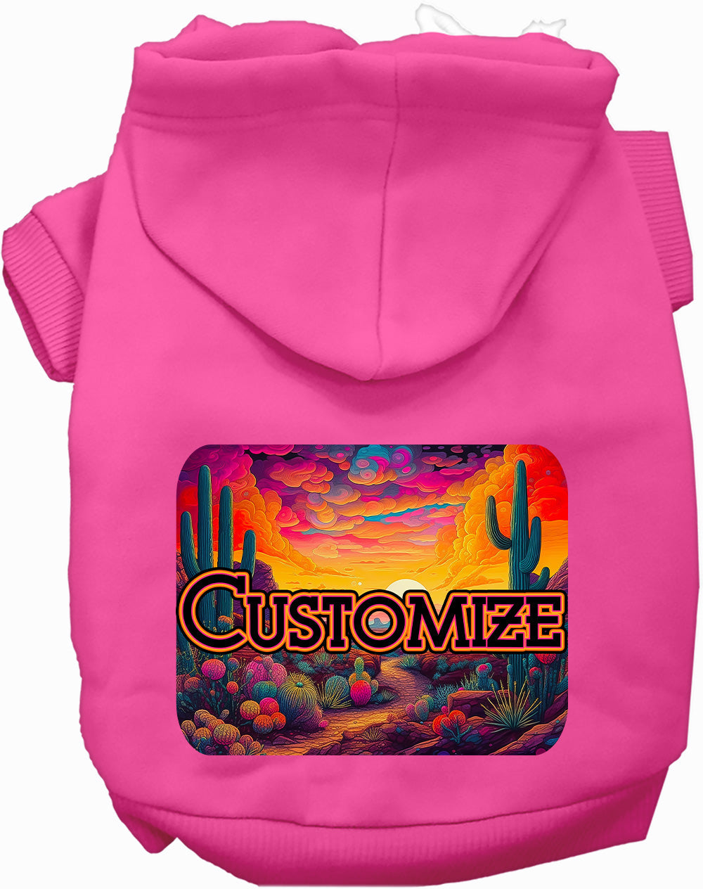 Custom Neon Desert Pet Hoodie