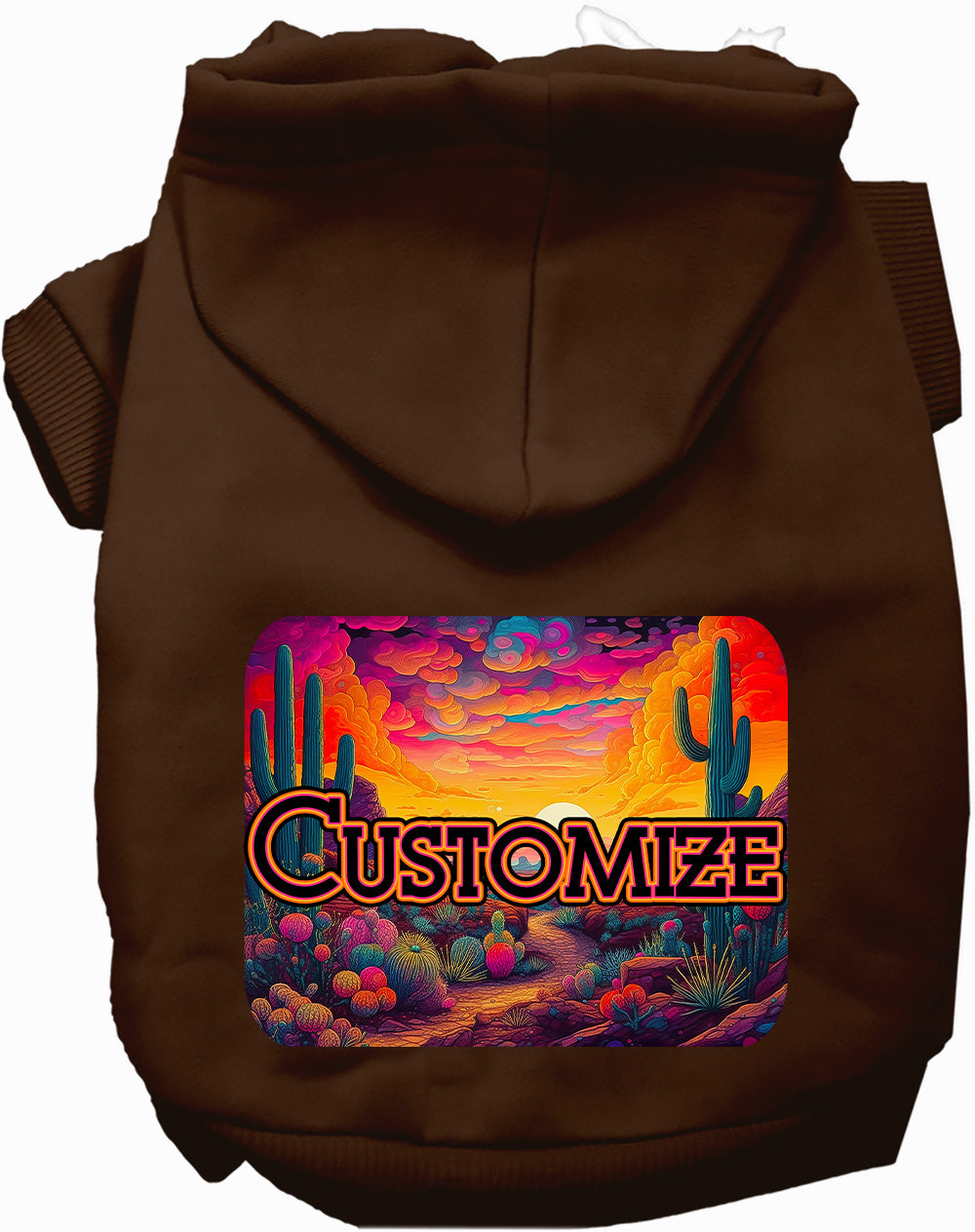 Custom Neon Desert Pet Hoodie