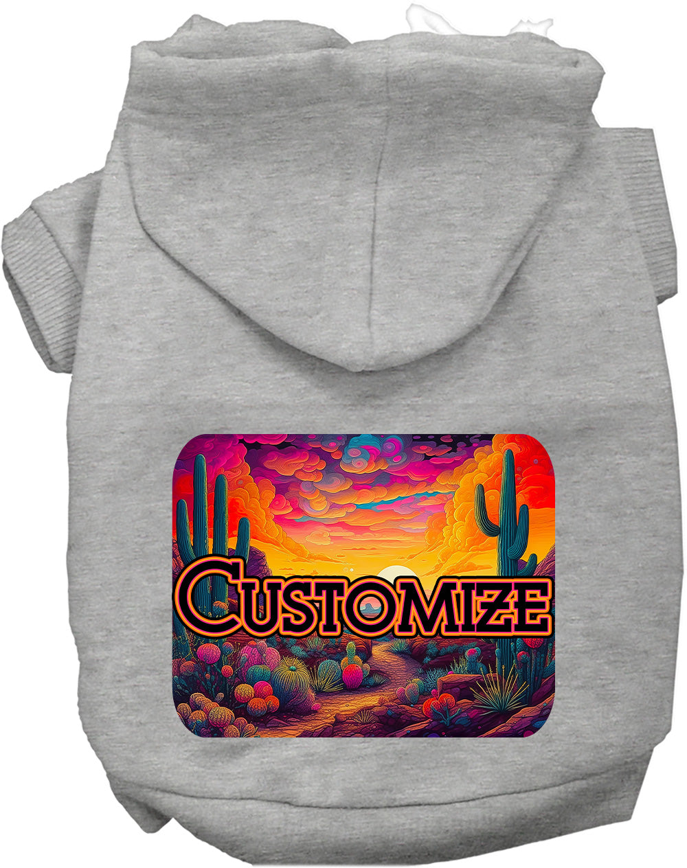 Custom Neon Desert Pet Hoodie