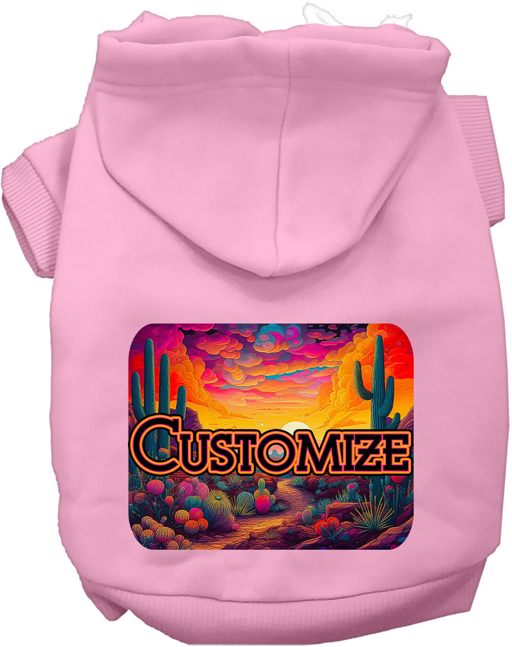 Custom Neon Desert Pet Hoodie