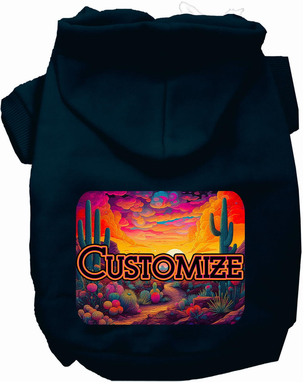 Custom Neon Desert Pet Hoodie