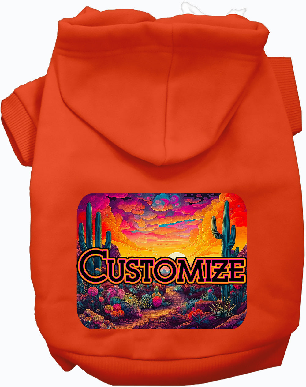 Custom Neon Desert Pet Hoodie