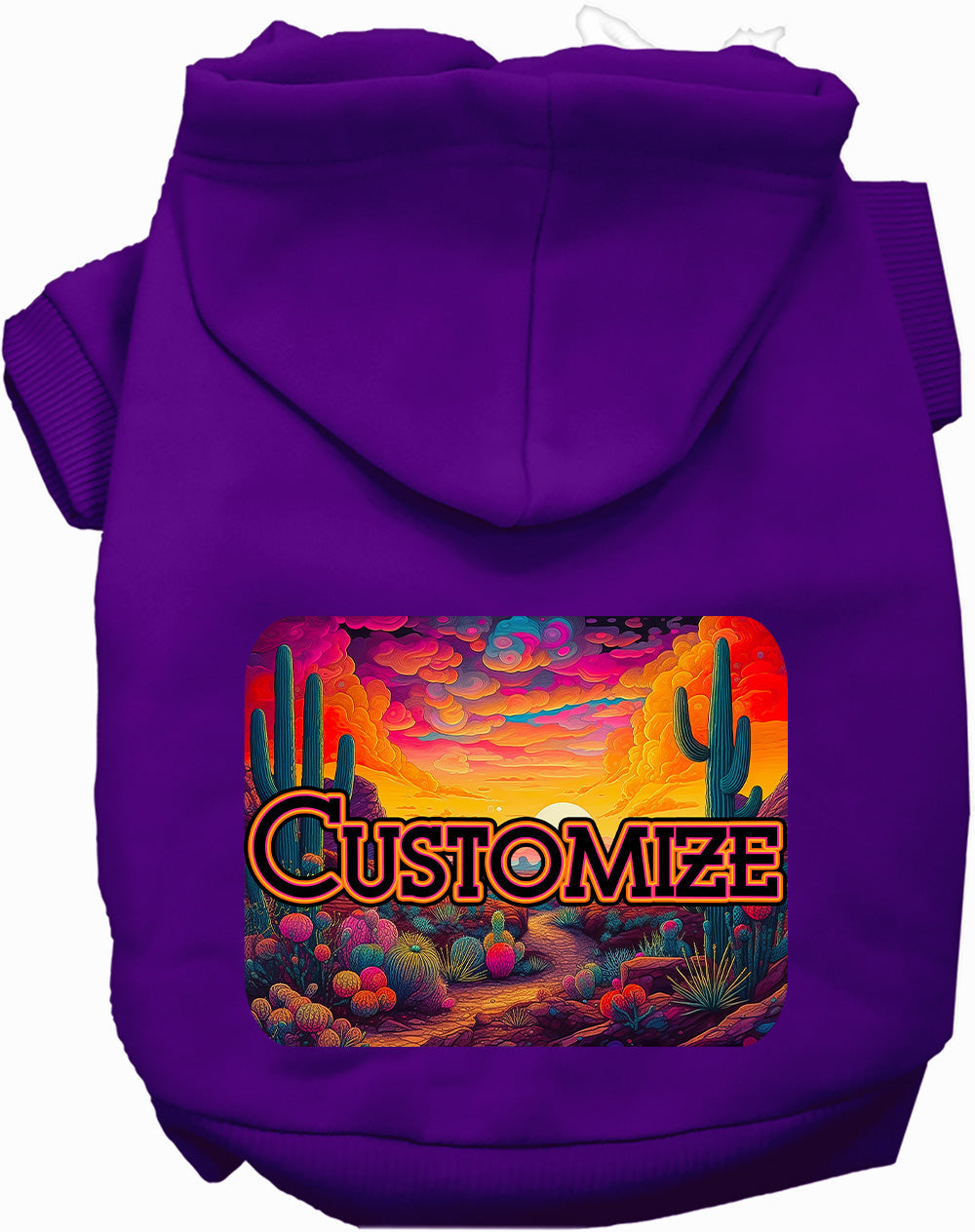 Custom Neon Desert Pet Hoodie