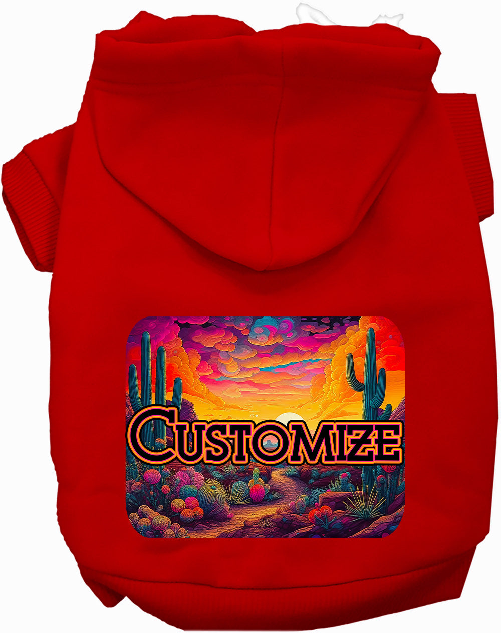 Custom Neon Desert Pet Hoodie