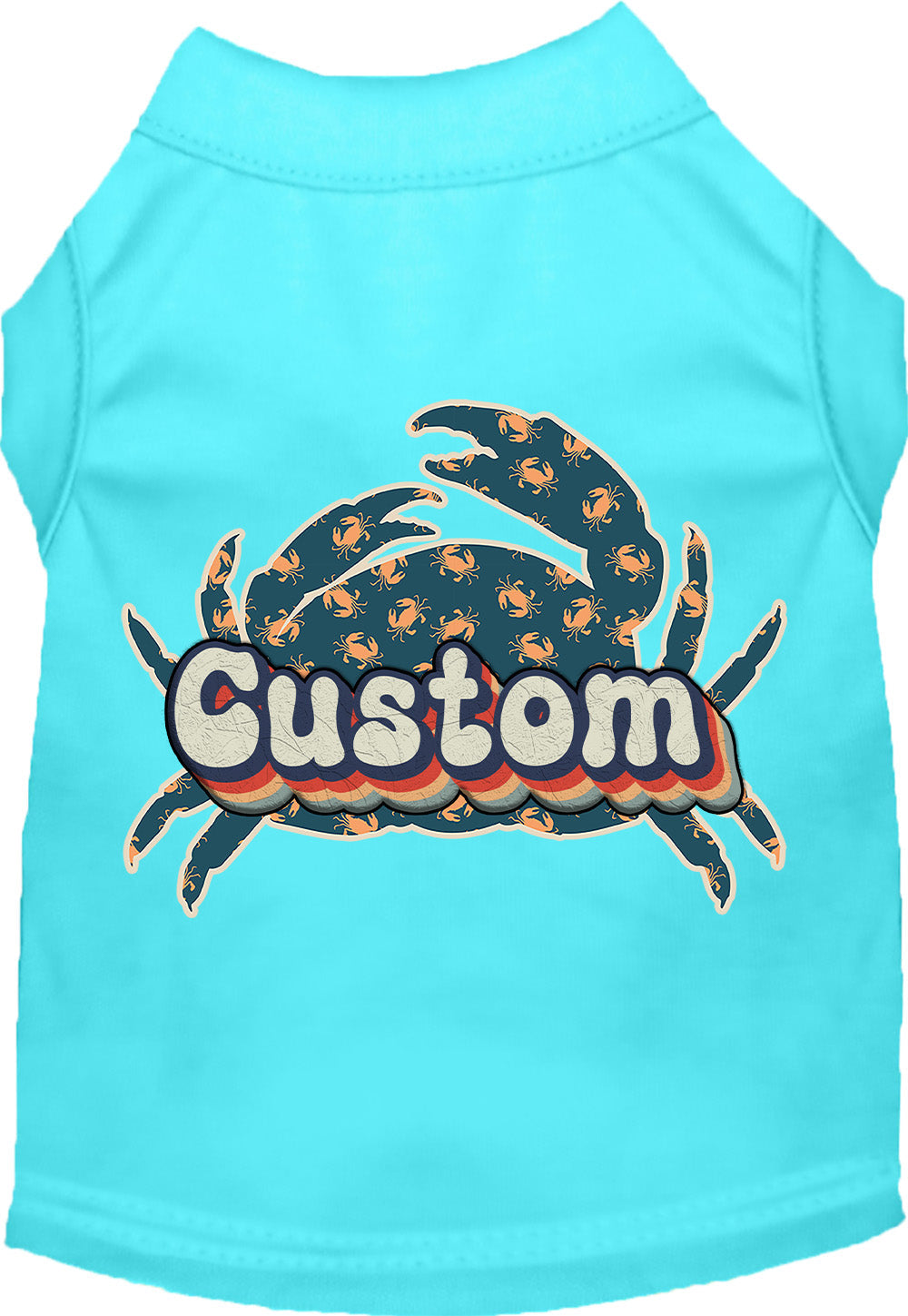 Custom Retro Crabs Pet Shirt