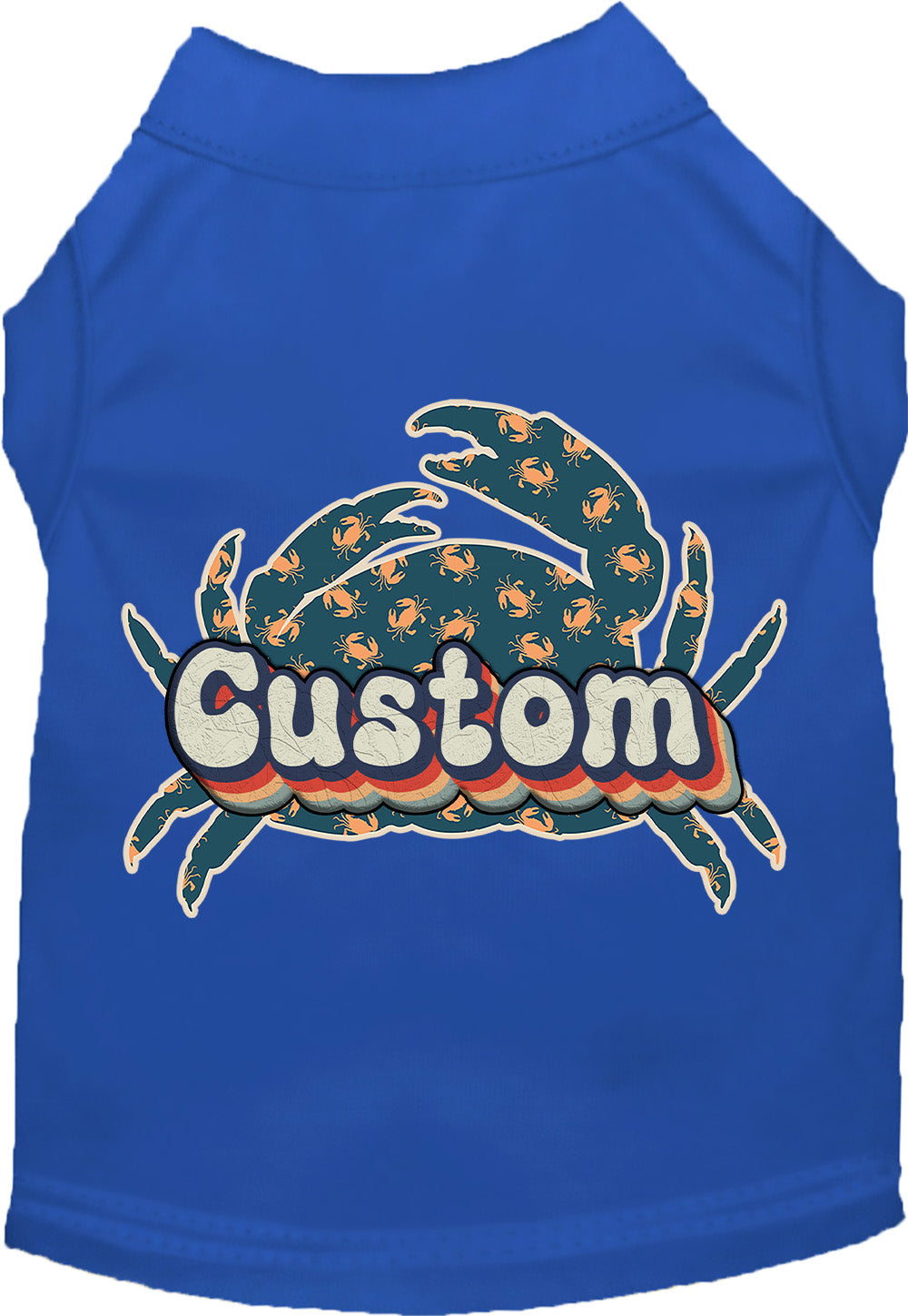 Custom Retro Crabs Pet Shirt