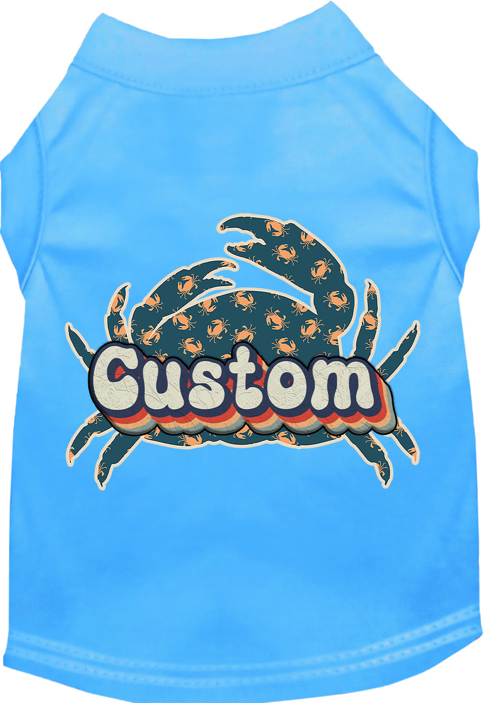 Custom Retro Crabs Pet Shirt