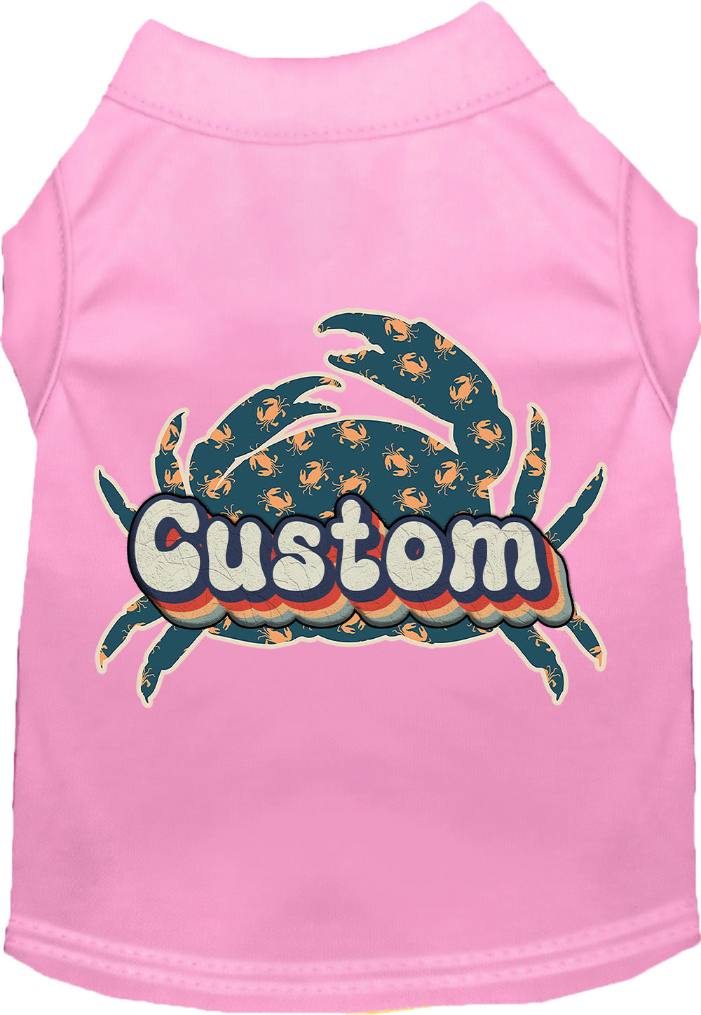 Custom Retro Crabs Pet Shirt