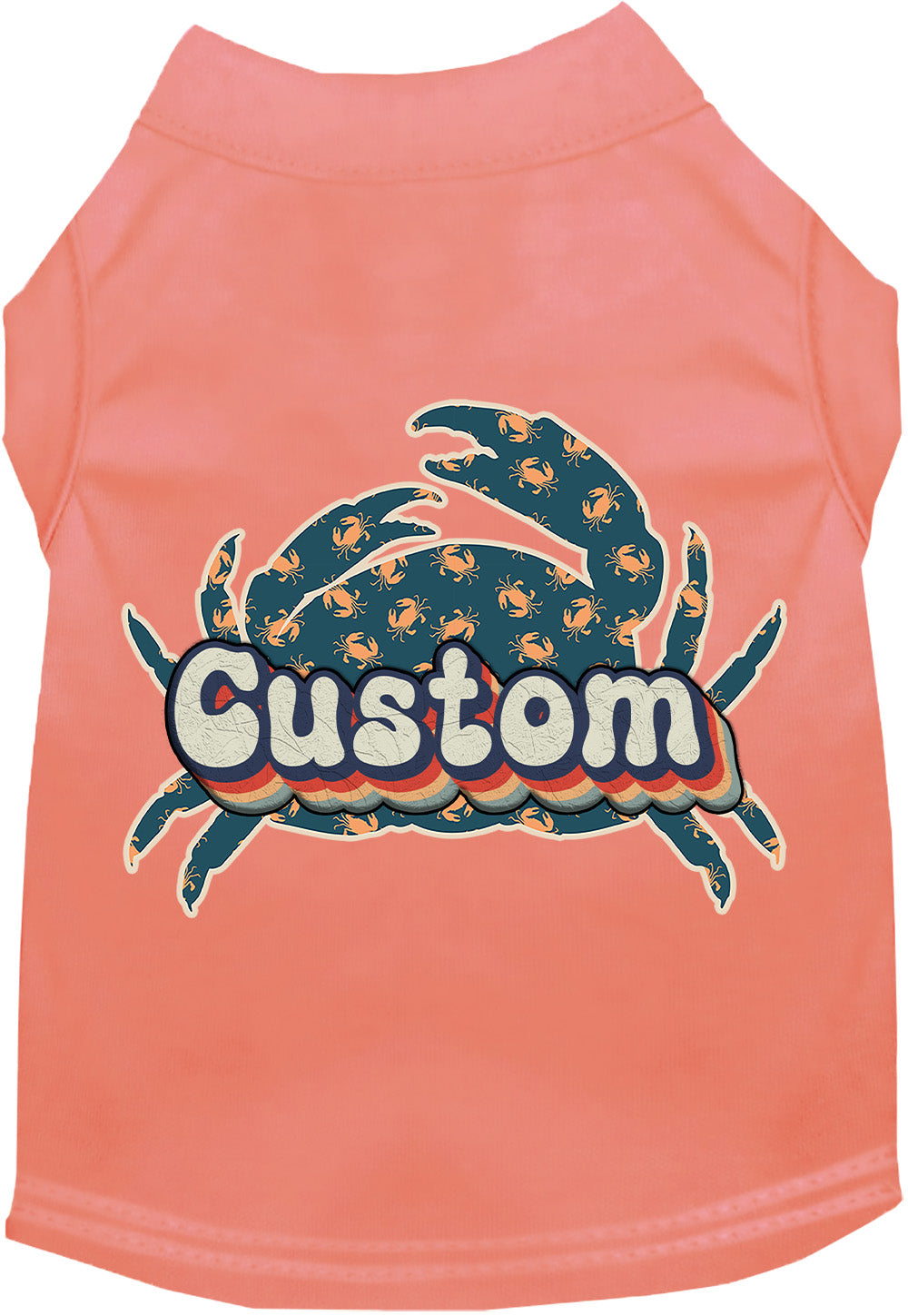 Custom Retro Crabs Pet Shirt