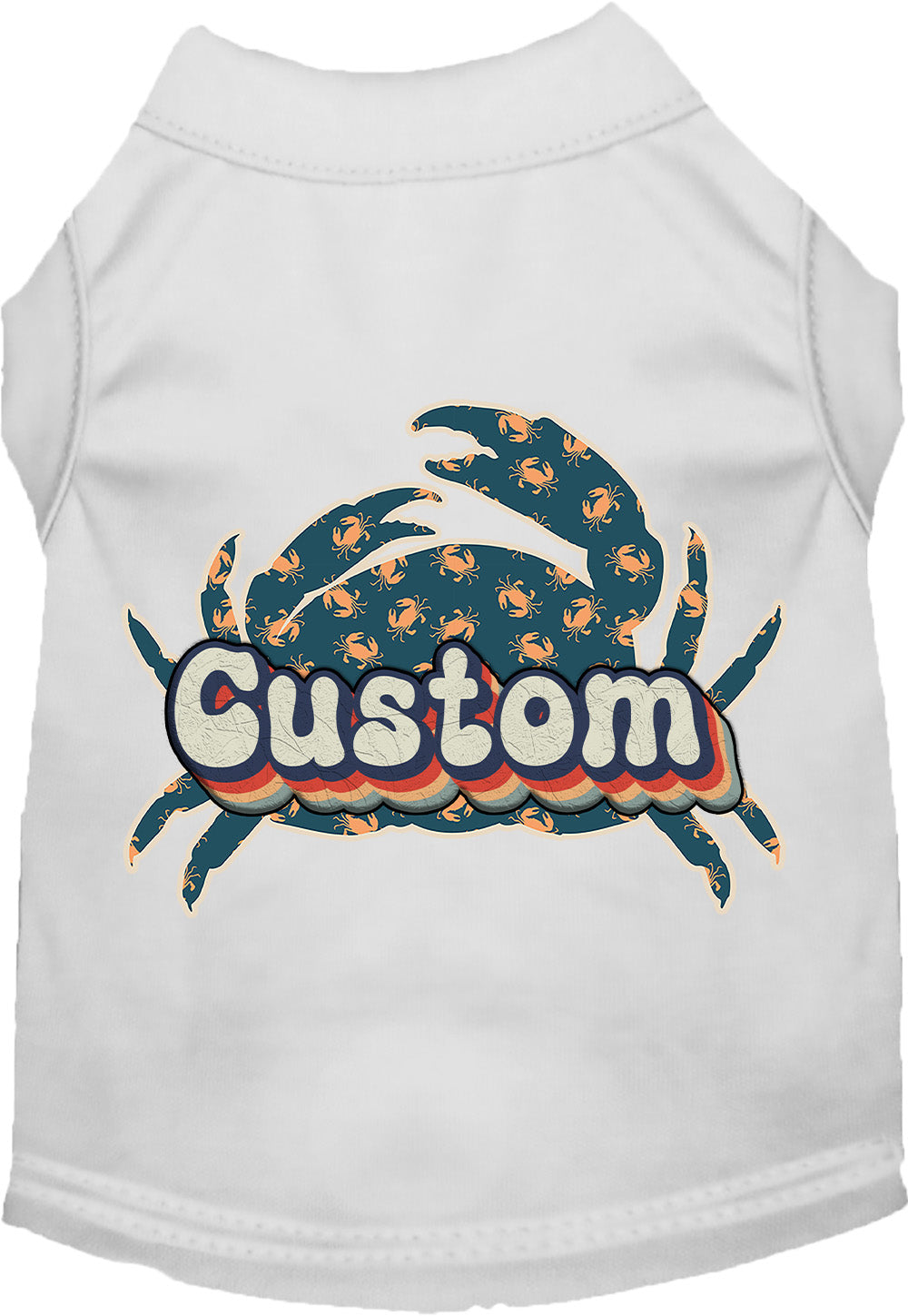 Custom Retro Crabs Pet Shirt