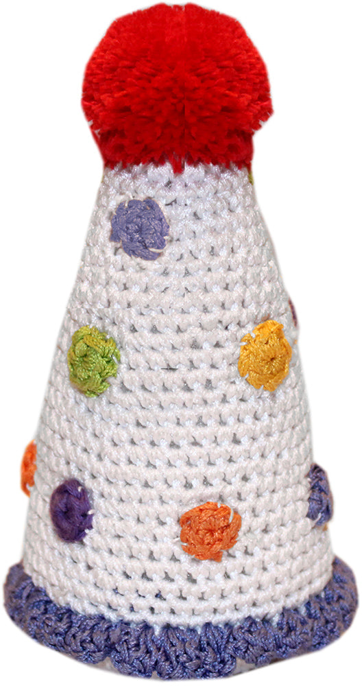 Chapéu de Aniversário Crocheted Knit Knack Brinquedo para Animais de Estimação