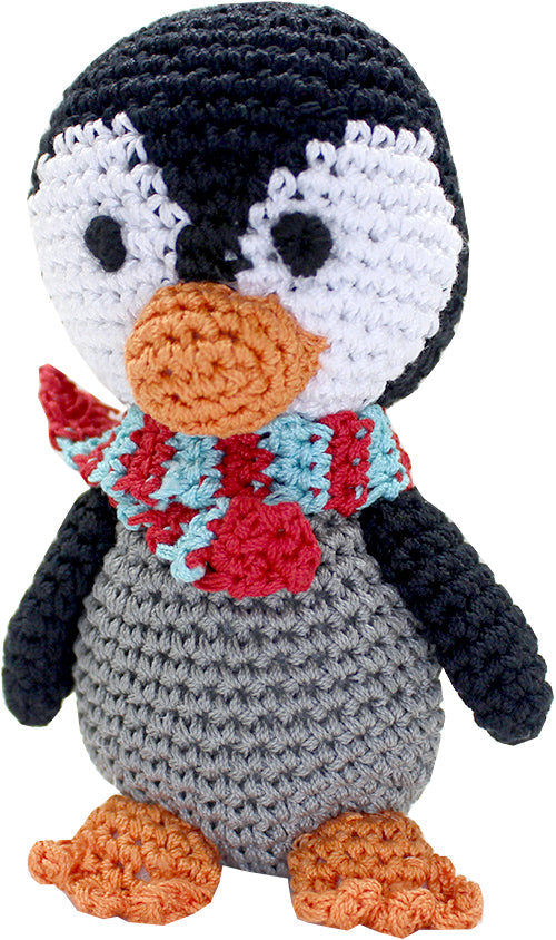 Brinquedo de Croché de Pinguim Chilly Willy para Animais de Estimação
