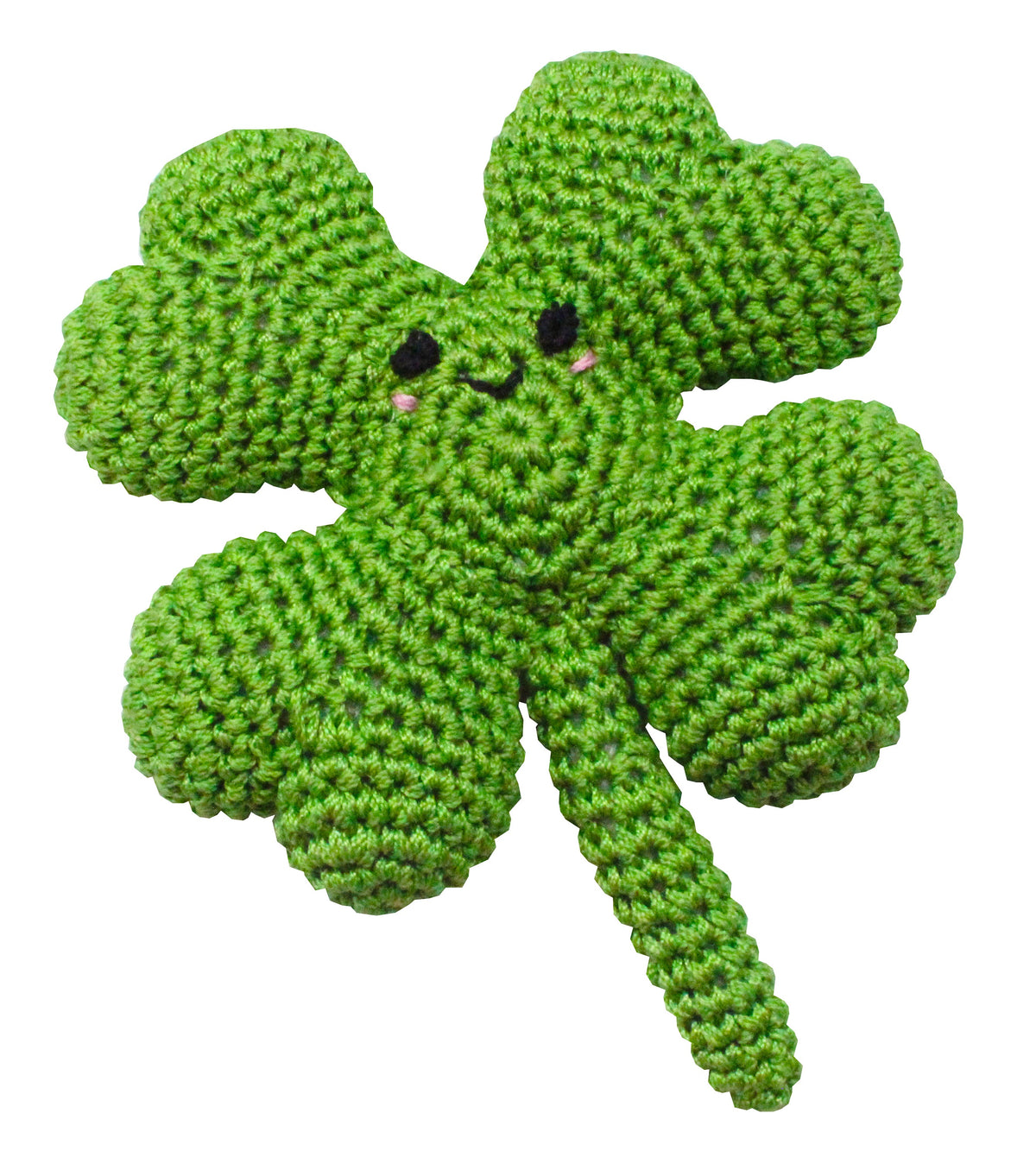 Trevo de 4 Folhas da Sorte Amuleto Crochete Brinquedo para Animais de Estimação