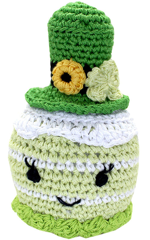 LuckyLady Leprechaun Crocheted Knit Knack Brinquedo para Animal de Estimação