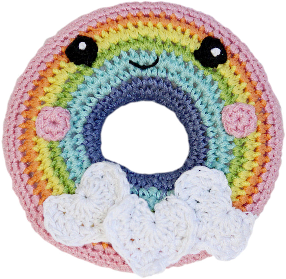 Brinquedo de Animais de Estimação de Croché Rosca Arco-Íris