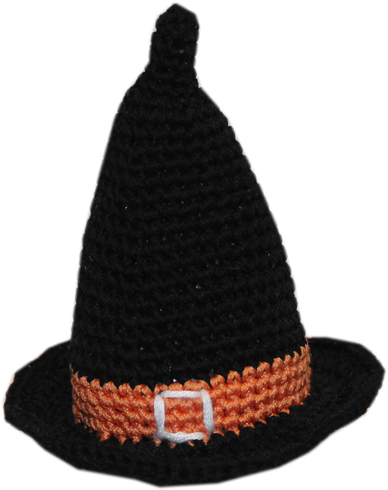 Chapéu de Bruxa de Halloween em Croché - Brinquedo para Animais de Estimação