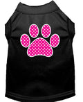 Camisola para Animal de Estimação "Pata de Bolinhas Cor-de-Rosa"