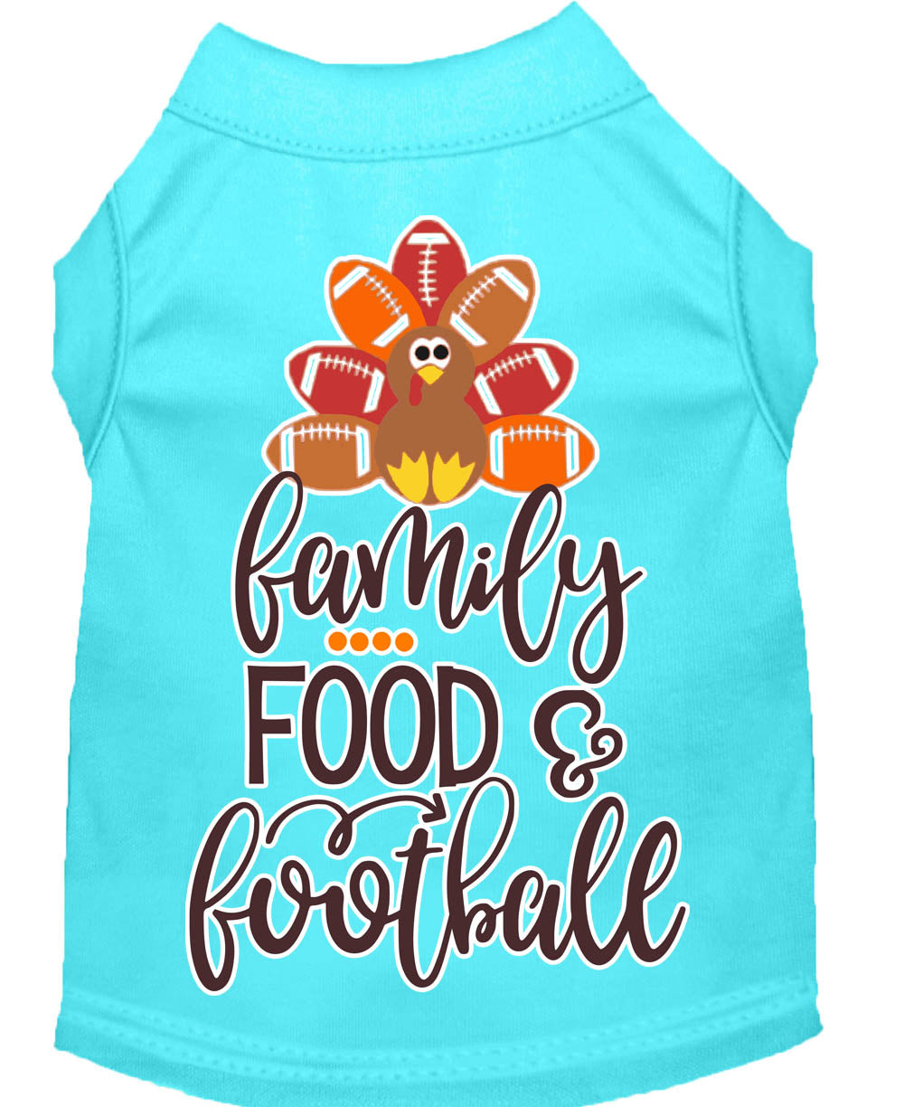 Pet Dog and Cat Shirt Screen Printed, "Family, Food & Football"