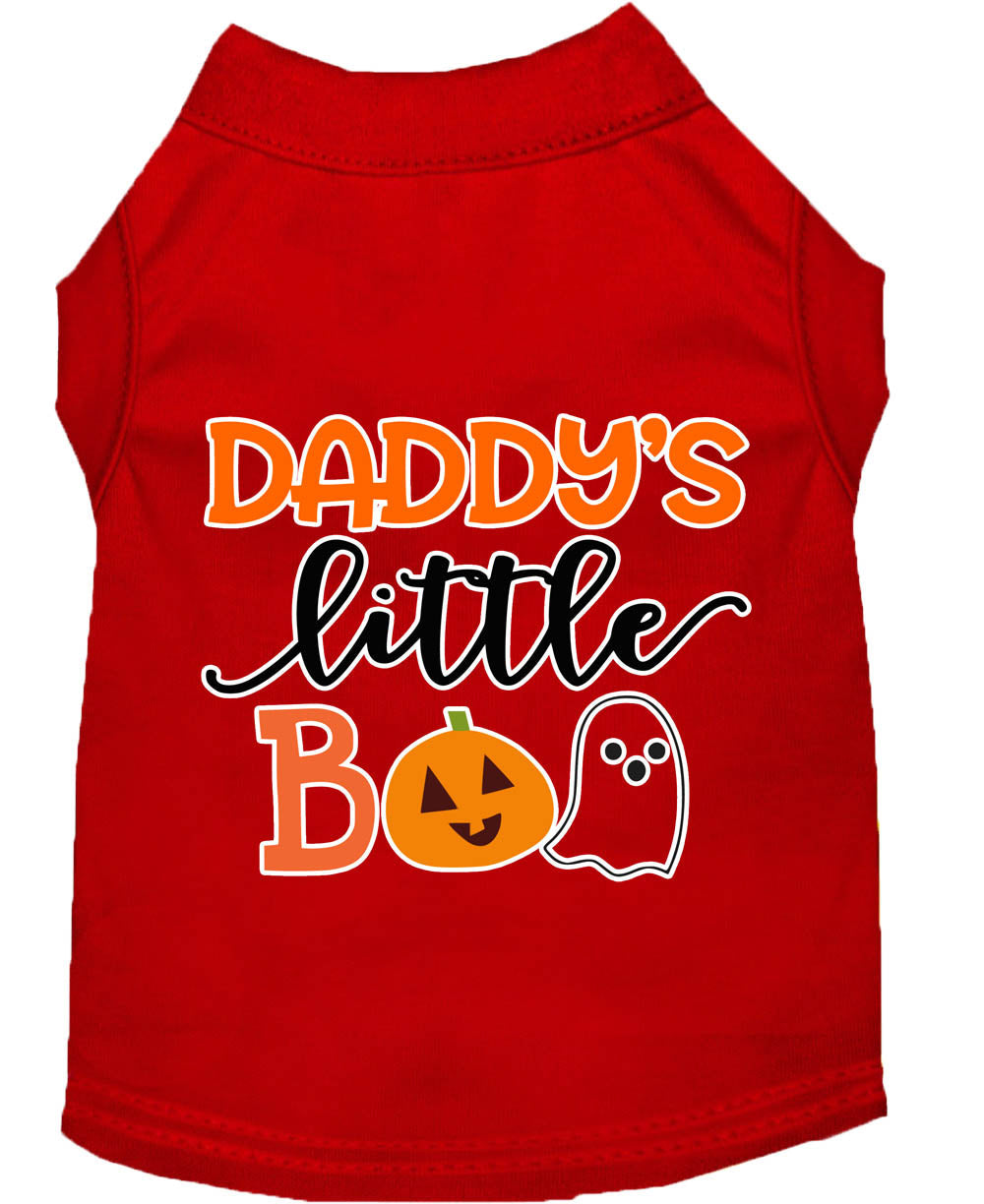 Halloween Haustier T-Shirt für Hunde & Katzen, Siebdruck, „Papas kleiner Geist“