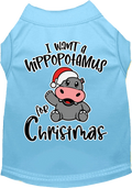 Christmas Pet Dog & Cat Shirt, "I Want A Hippopotamus For Christmas"