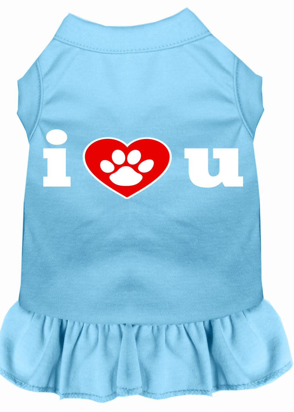 Haustierkleid, Siebdruck, „Ich liebe dich“