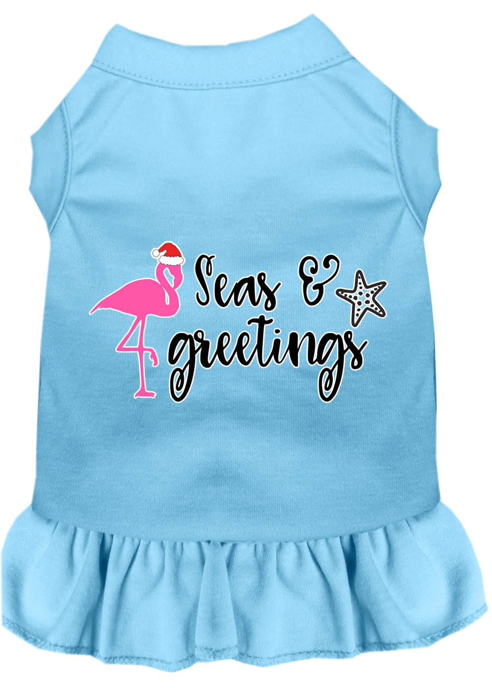 Vestido de Natal para Animais de Estimação Estampado, "Boas Festas Marítimas"